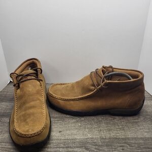 Twisted X Driving Moc Waterproof Style MDMW001 Brown Leather Men’s Size 9.5